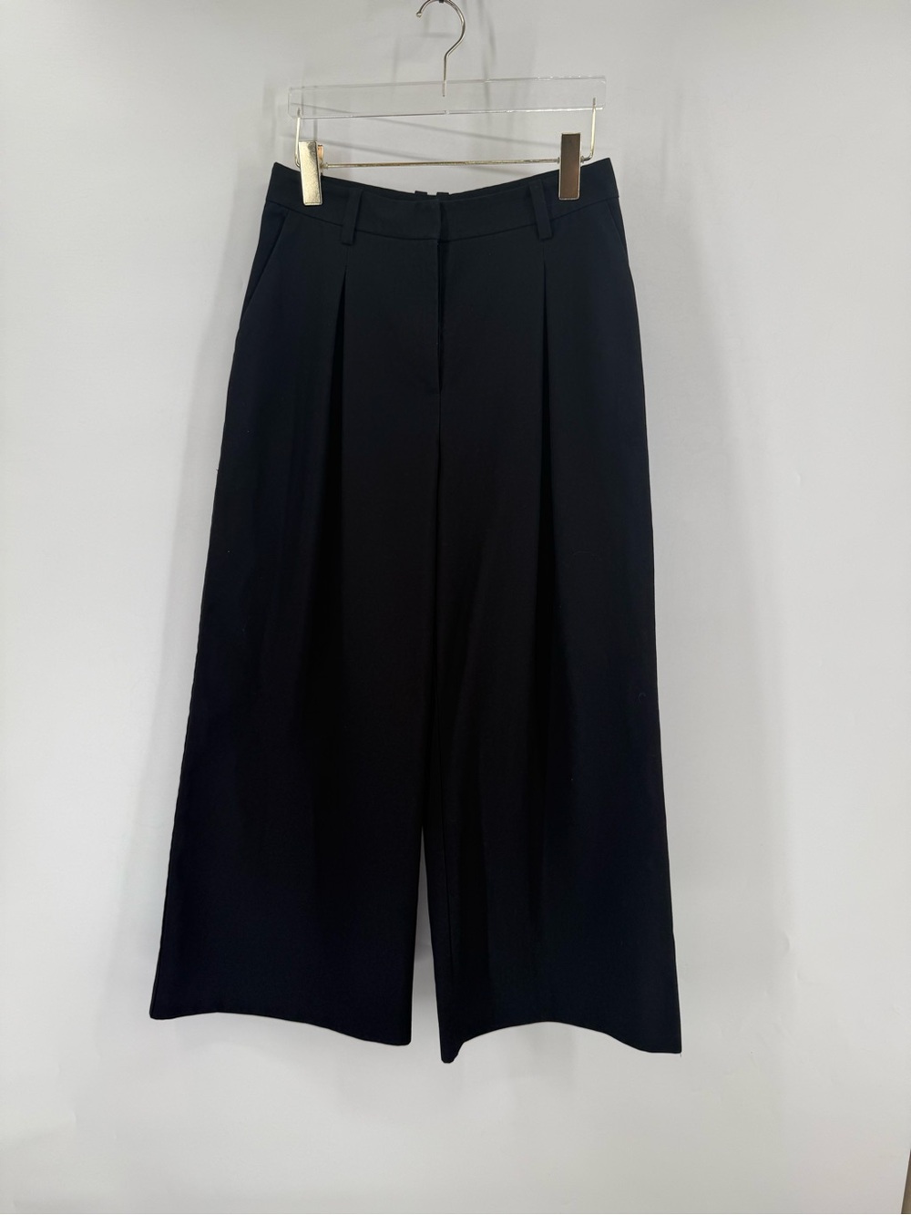 Weekday black super wide leg pants size 38 - small